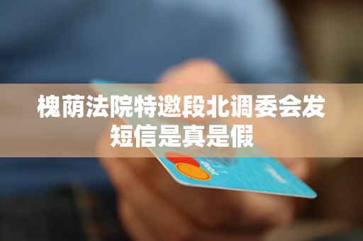委会发短信是真是假槐荫法院特邀段北调
